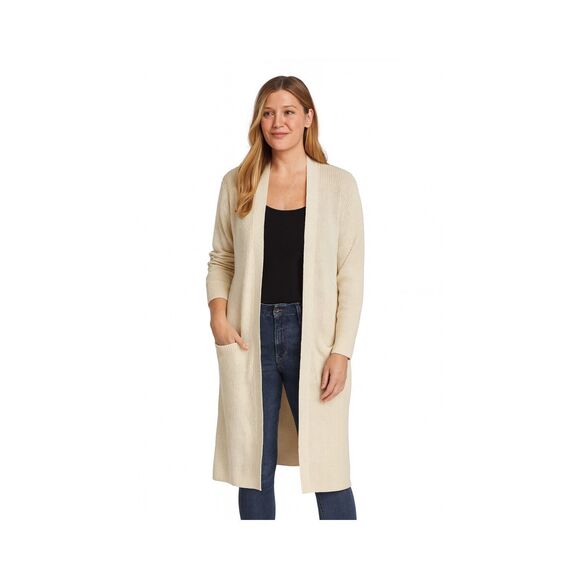 GAP size XL light tan long cardigan. Minimalist open front - Picture 1 of 6